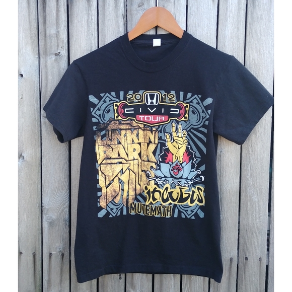 Linkin Park Incubus Mutemath Tシャツ 2012 L 2012 Linkin Park Incubus Mutemath concert graphic print tee tshirt